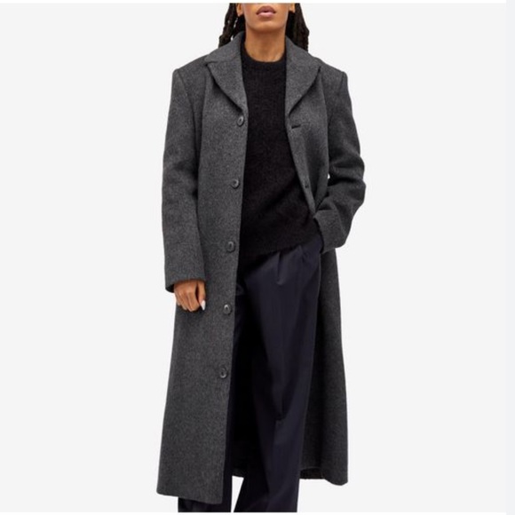 Jackets & Blazers - Vintage Herman Geist Long Grey Wool Coat